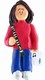 Female Musician Clarinet Ornament - Brown